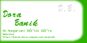 dora banik business card